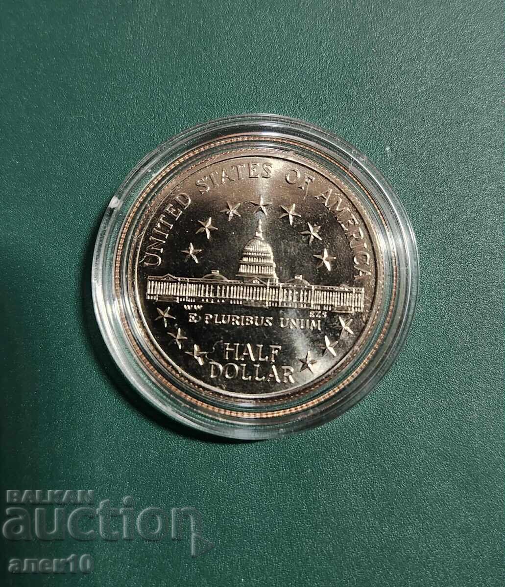 САЩ   1/2  долар   1989  D     ж с цена € 9.50 | 18.58 лв.