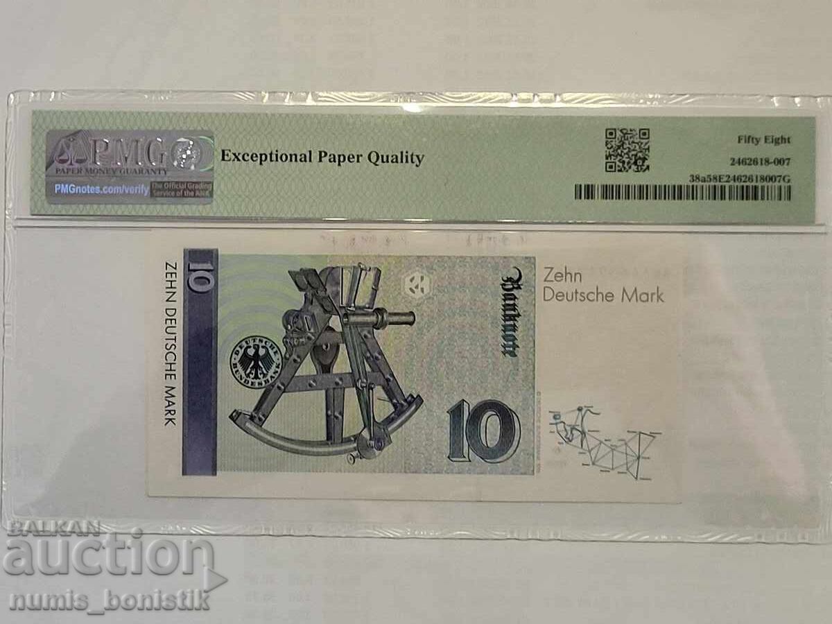 10 mărci Republica Federală Germania 1989 PMG 58 EPQ cu preț € 59.00 | 115.39 BGN