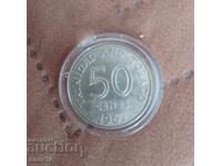 Тринидад  50  цент   1967     ж