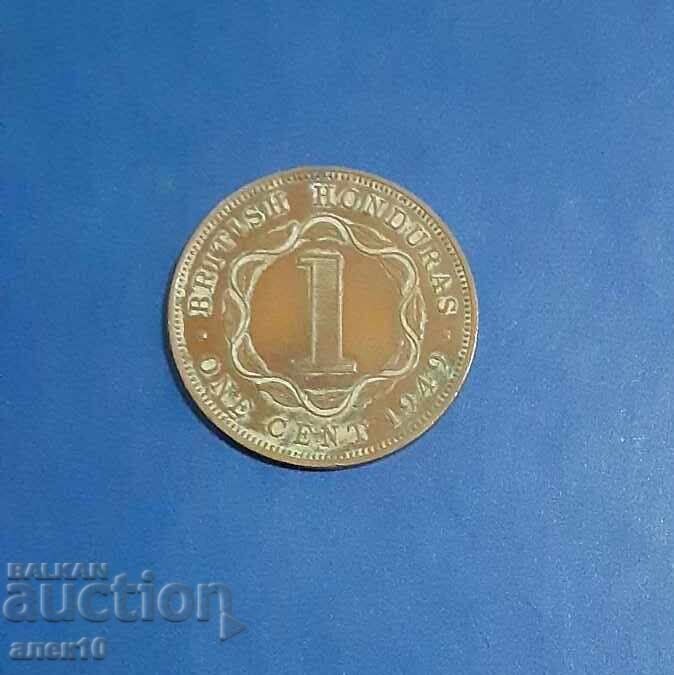 Honduras Britanic 1 cent 1949