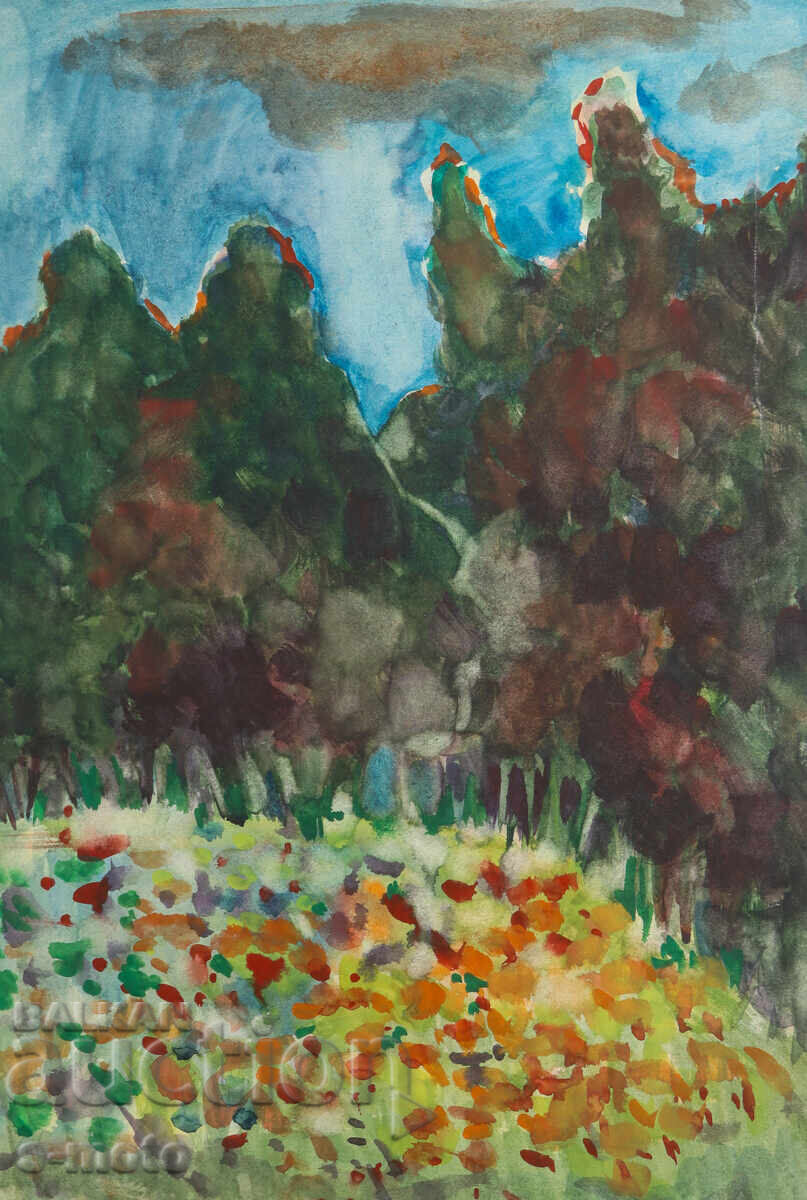 Δημοπρασία Πίνακας ακουαρέλας τοπίο της Τσβετάνκα Ντασίνα