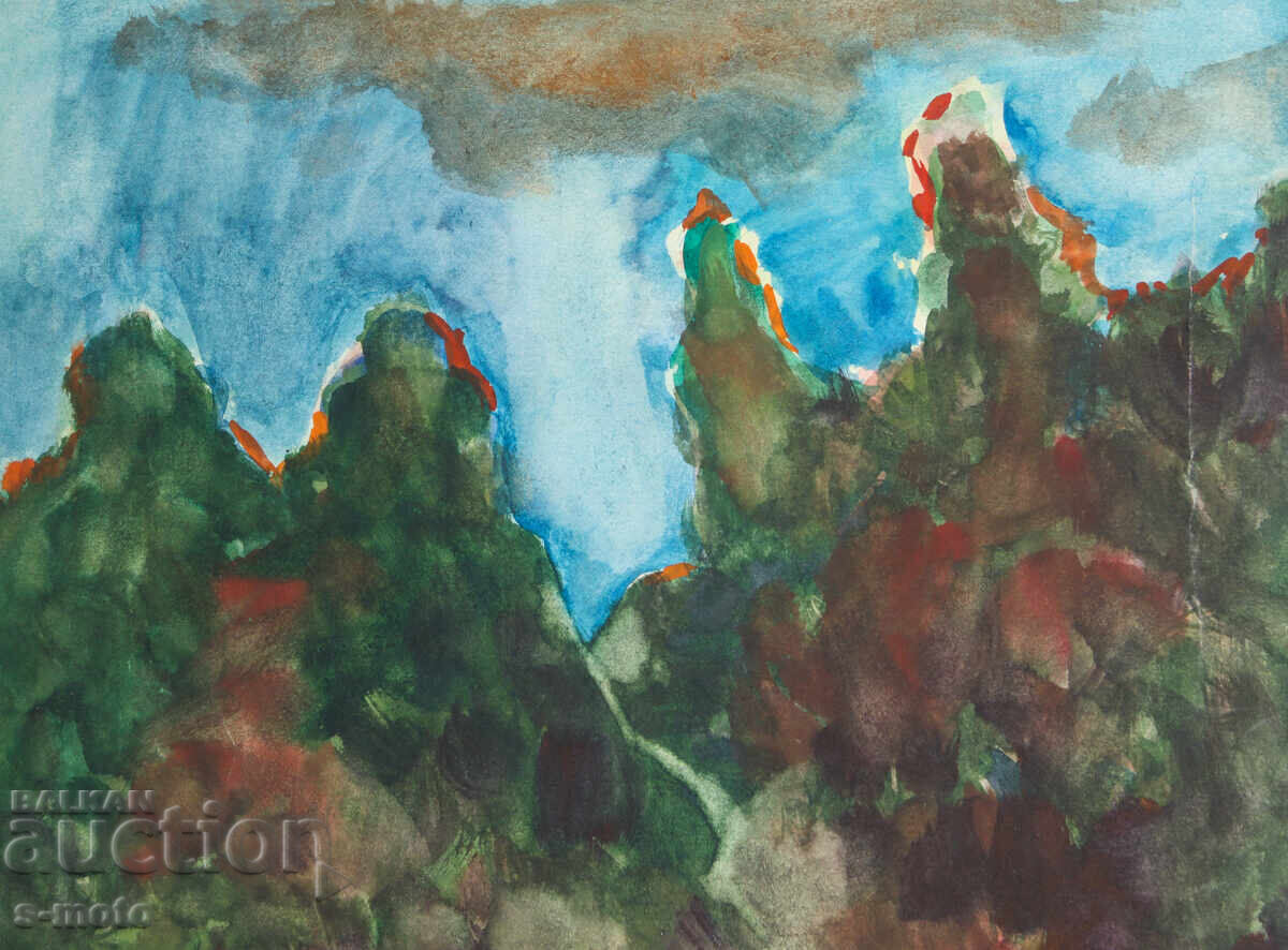 Παράδοση Πίνακας ακουαρέλας τοπίο της Τσβετάνκα Ντασίνα