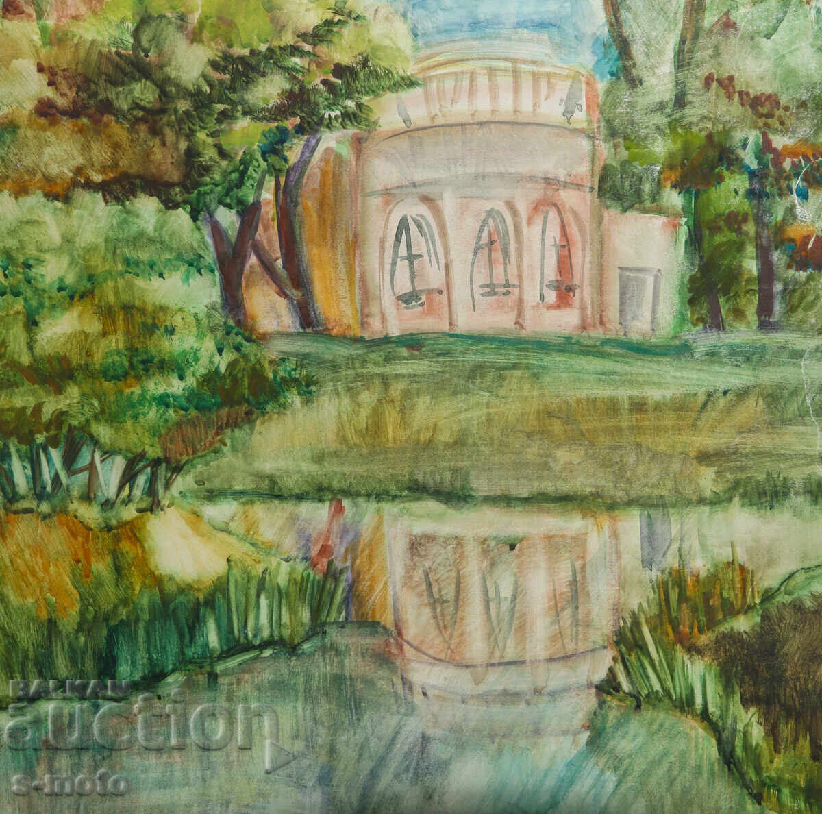 Πίνακας ακουαρέλας τοπίο της Τσβετάνκα Ντασίνα - 5