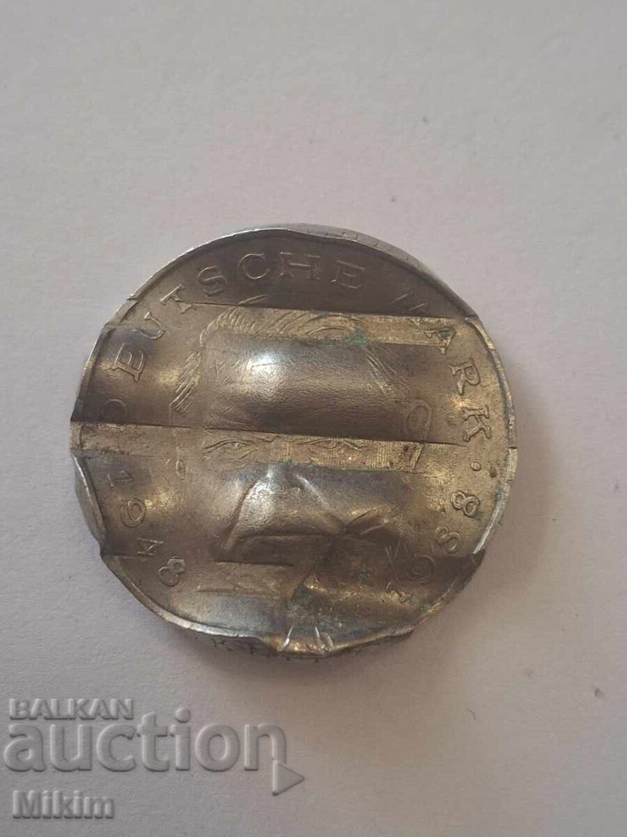 Monedă 2 mărci 1989, Germania, distrusă de monetărie cu preț € 0.01 | 0.02 BGN