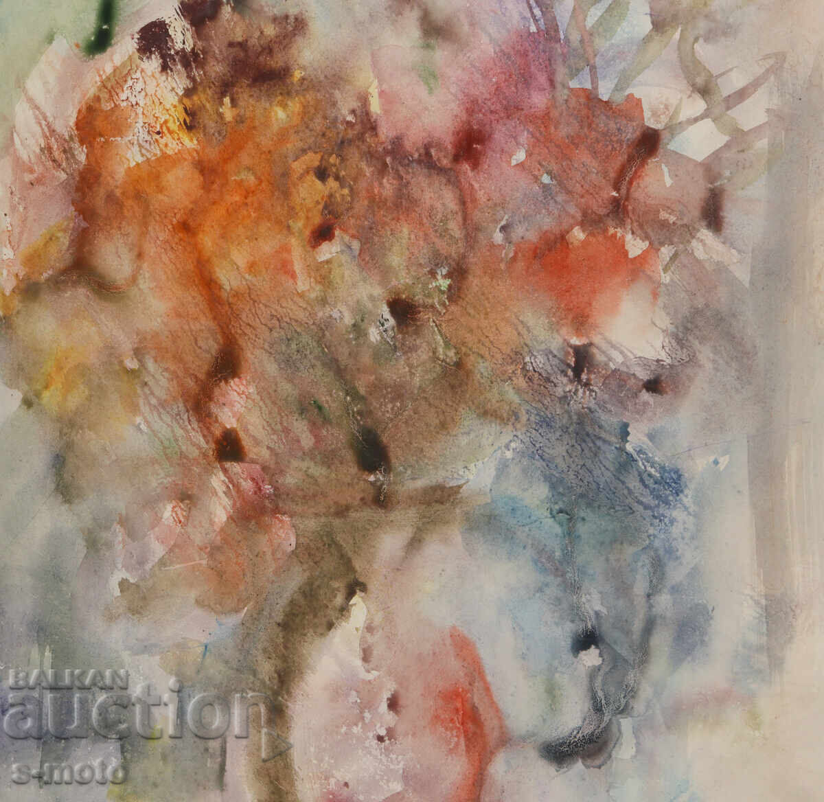 Pictură acuarelă natură moartă cu flori - 5