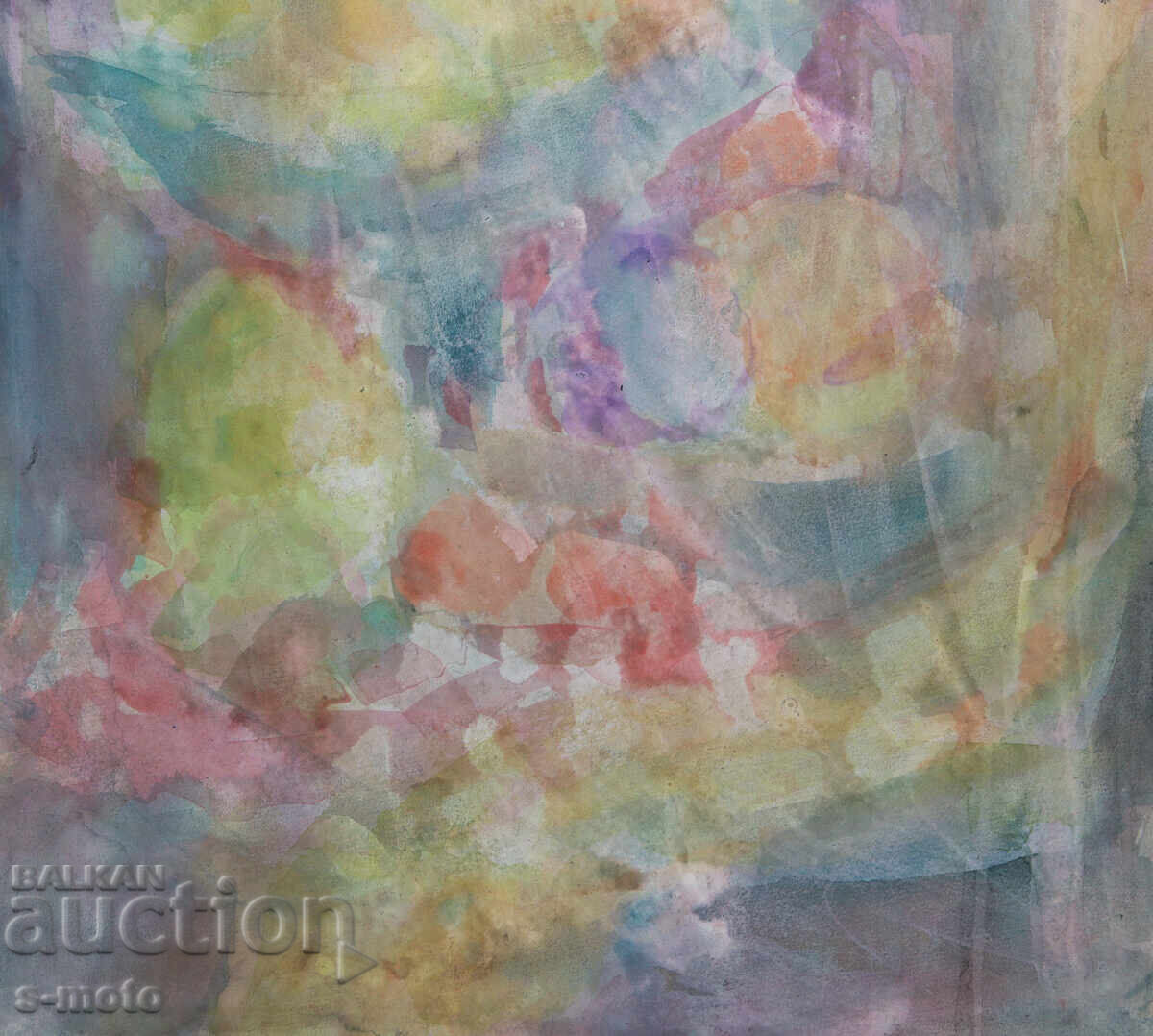 Pictură acuarelă compoziție abstractă - 6