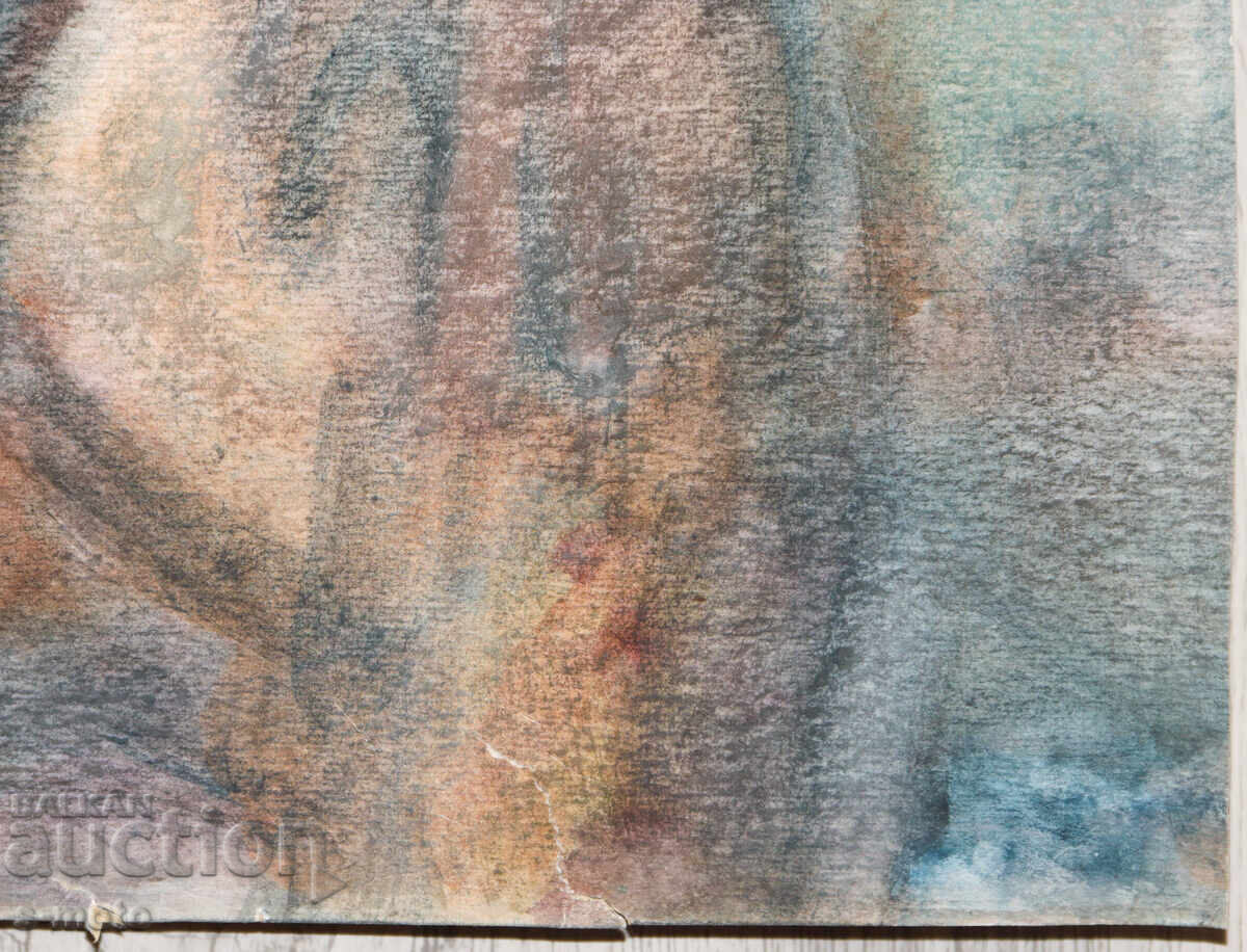 Πίνακας ακουαρέλα πορτρέτο γυμνό σώμα - 5