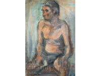 Πίνακας ακουαρέλα πορτρέτο γυμνό σώμα