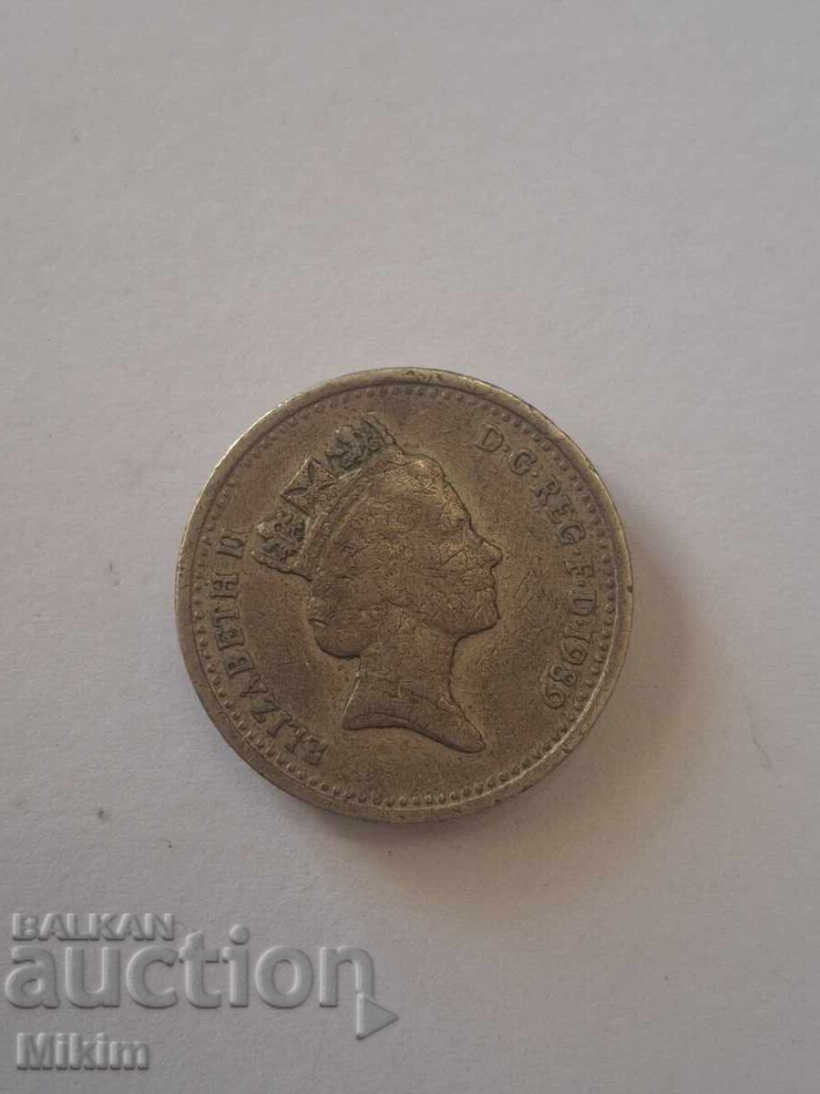 Κέρμα 1 λίρας 1989, Μεγάλη Βρετανία με τιμή € 1.11 | 2.17 BGN