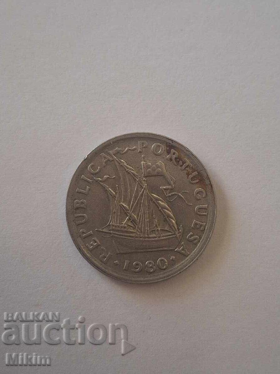 Монета 2.50 португалски ескудо 1980г. Португалия с цена € 0.51 | 1.00 лв.