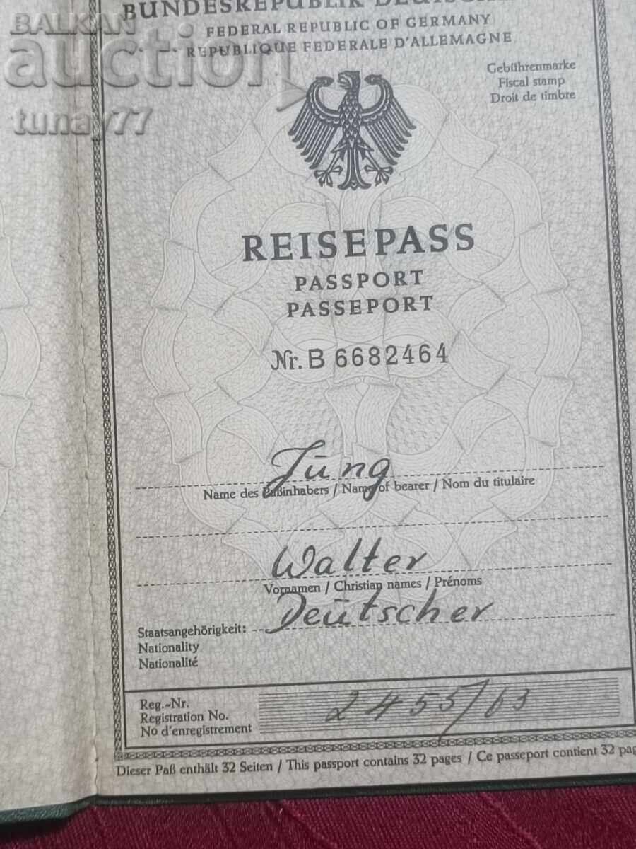 Δημοπρασία Γερμανία / Vintage έγγραφο/διαβατήριο ταξιδιού της δεκαετίας του '50