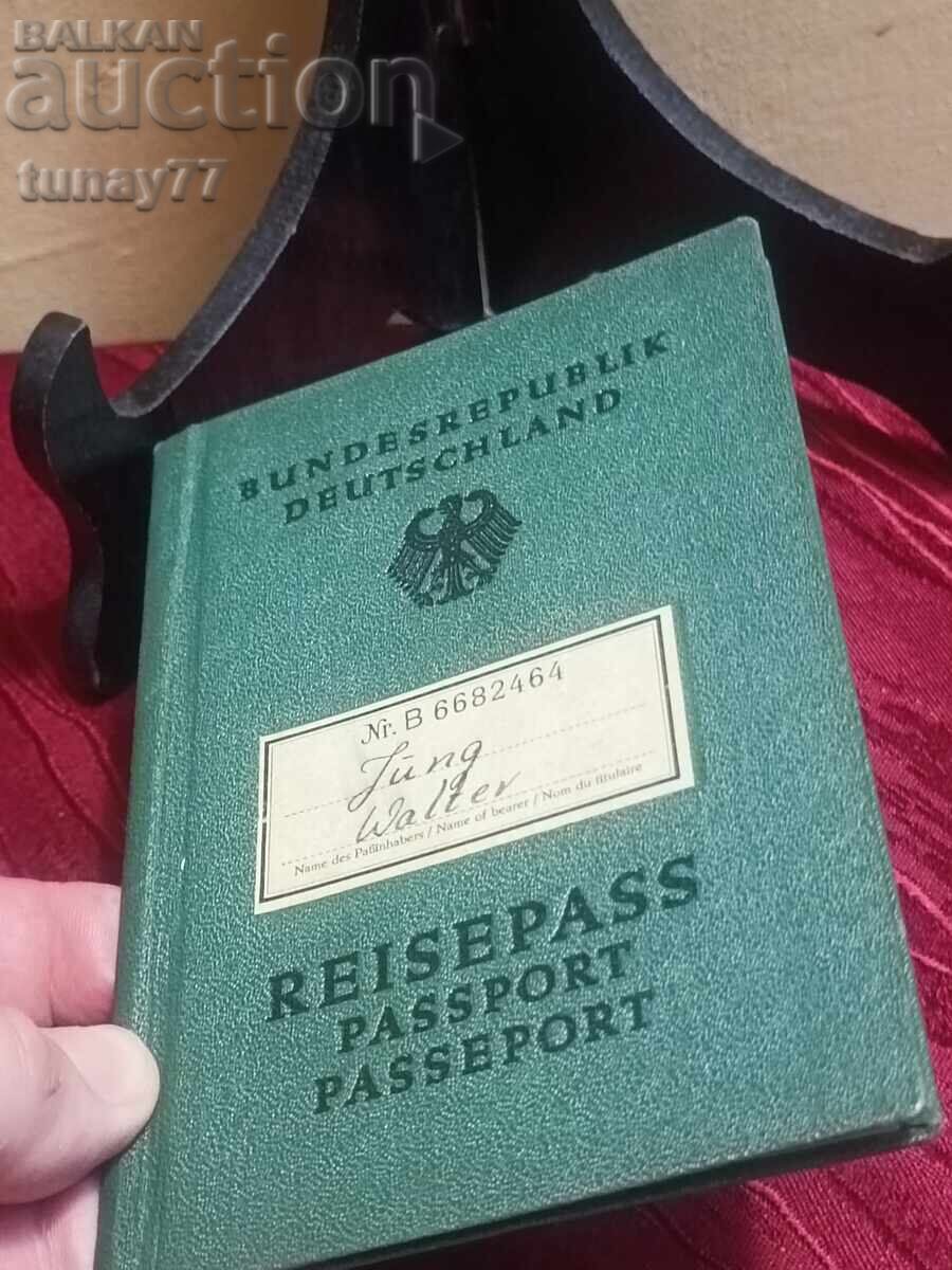 Γερμανία / Vintage έγγραφο/διαβατήριο ταξιδιού της δεκαετίας του '50 - 7