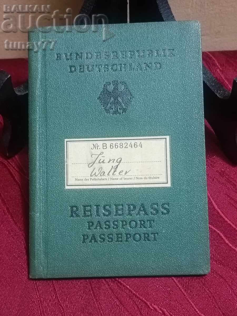 Γερμανία / Vintage έγγραφο/διαβατήριο ταξιδιού της δεκαετίας του '50