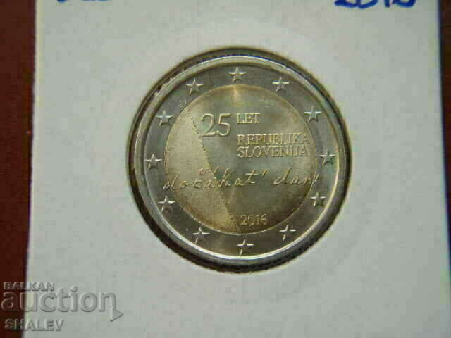 2 euro 2016 Slovenia "25 years" /Словения/ - Unc (2 евро) с цена € 5.09 | 9.96 лв.
