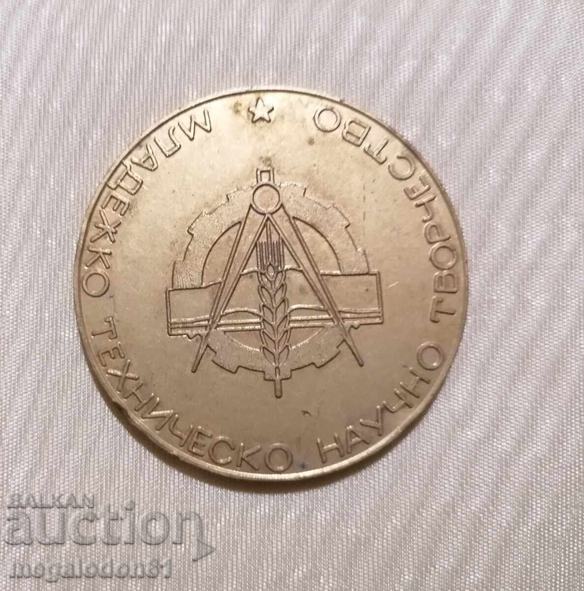 Plaque from the socialist years - Youth Technical and Scientific Creativity