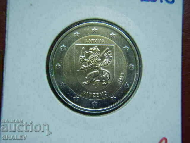 Аукцион 2 euro 2016 Latvia "Vitzeme" (2) /Латвия/ - Unc (2 евро)