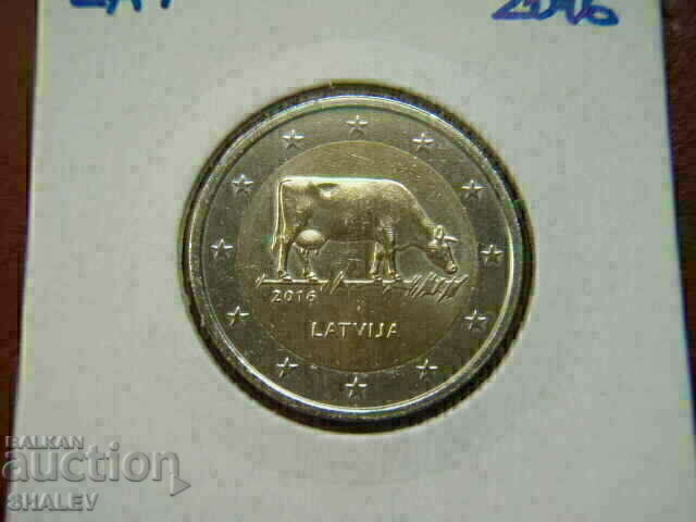 Аукцион 2 euro 2016 Latvia "Cow" (1) /Латвия/ - Unc (2 евро)