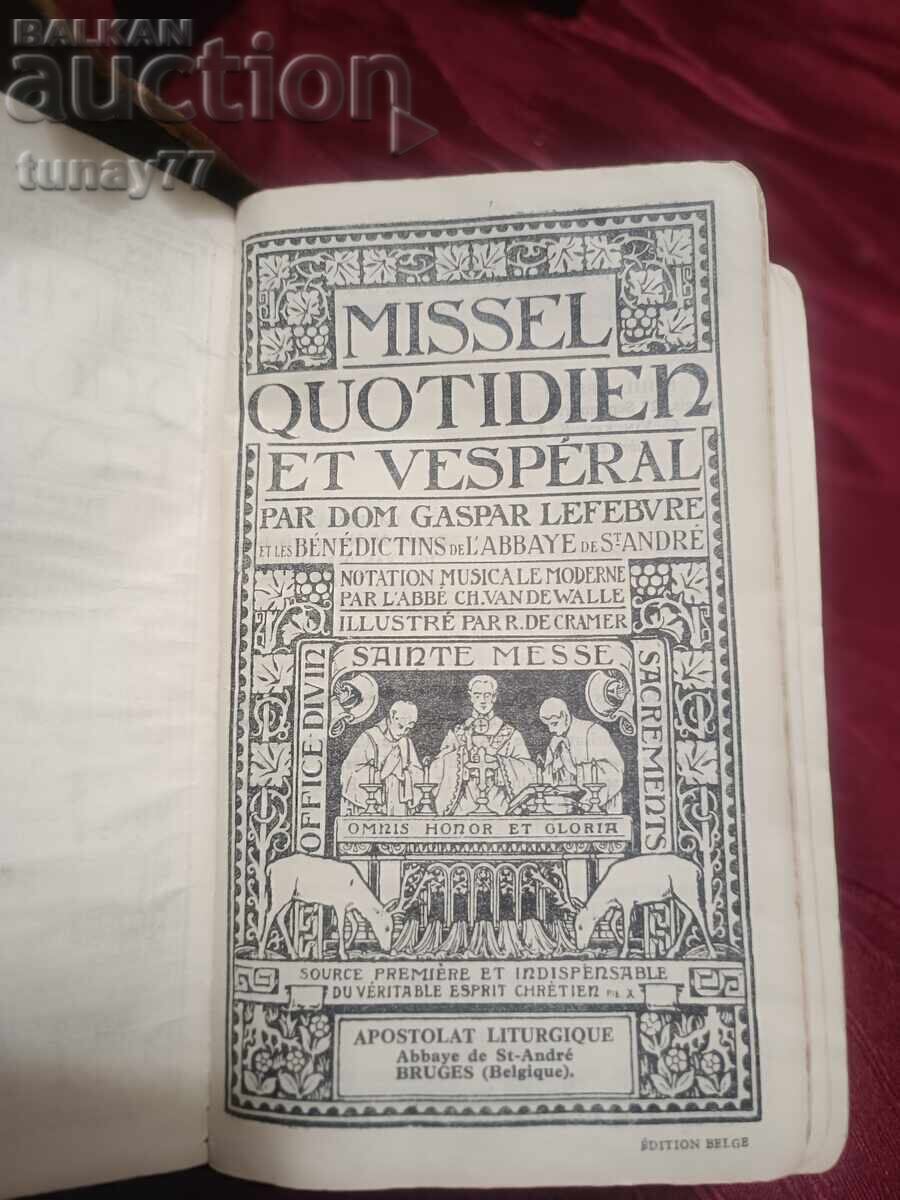 Missel quotidien et vespéral - LEFEBVRE Gaspar - Annoté