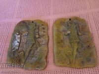 2 plăci ceramice cu defect minor, lungime 15 cm