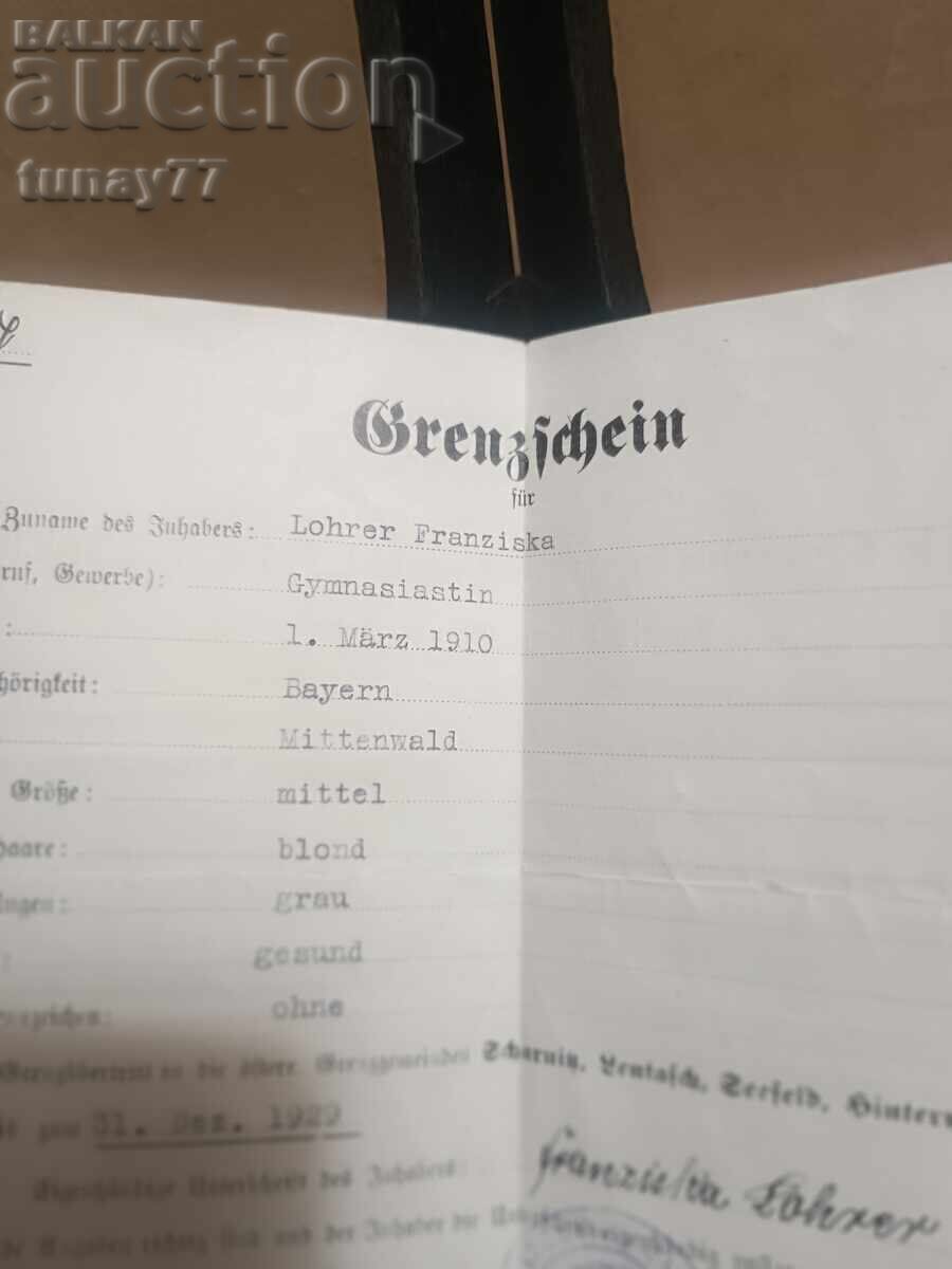 Licitație Document vintage 1927 Al Treilea Reich