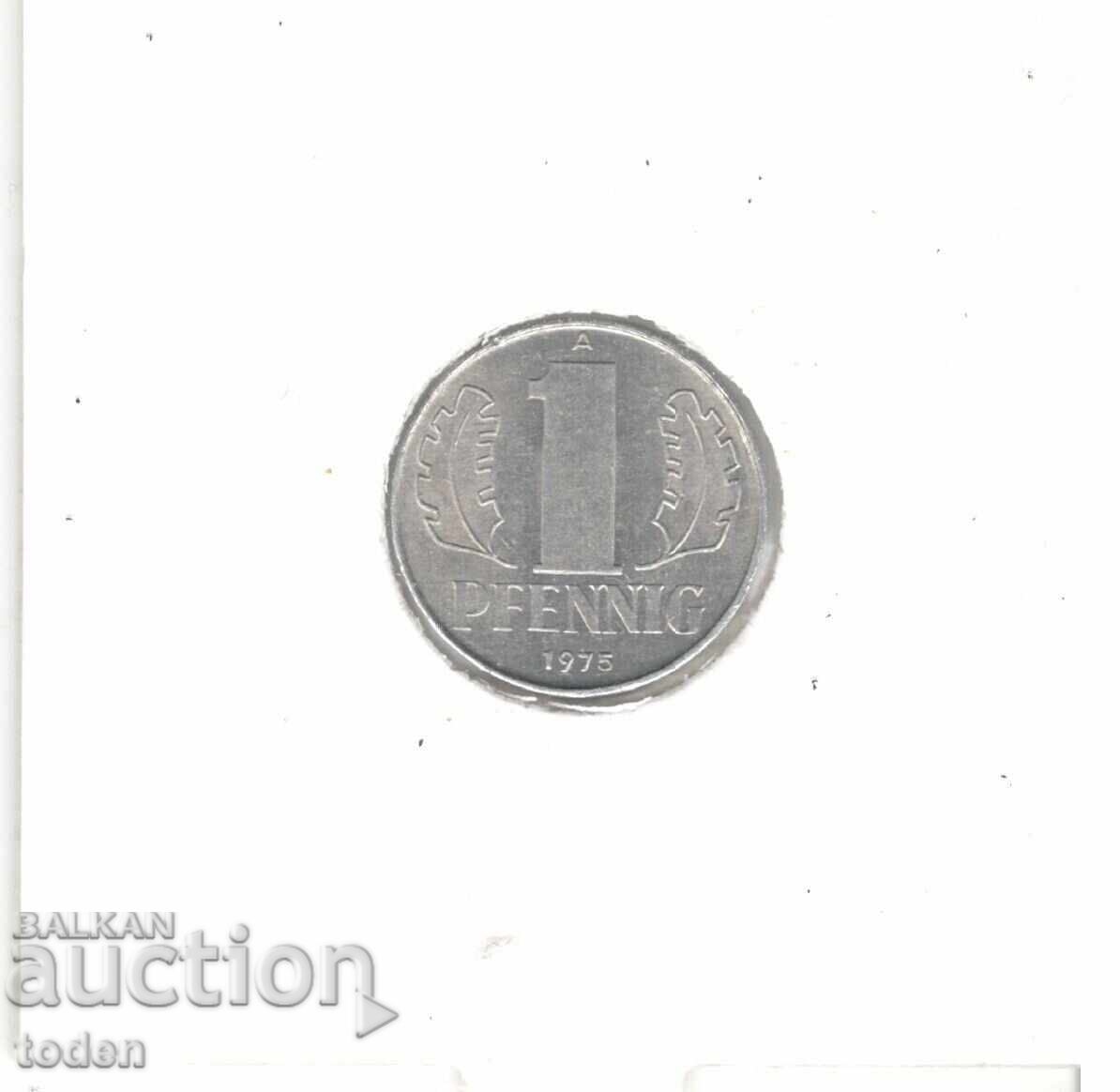 Auction  Germany D.R.-1 Pfennig-1975 A-KM# 8