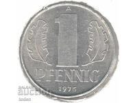 Γερμανική Λαϊκή Δημοκρατία - 1 Pfennig - 1975 A - KM# 8