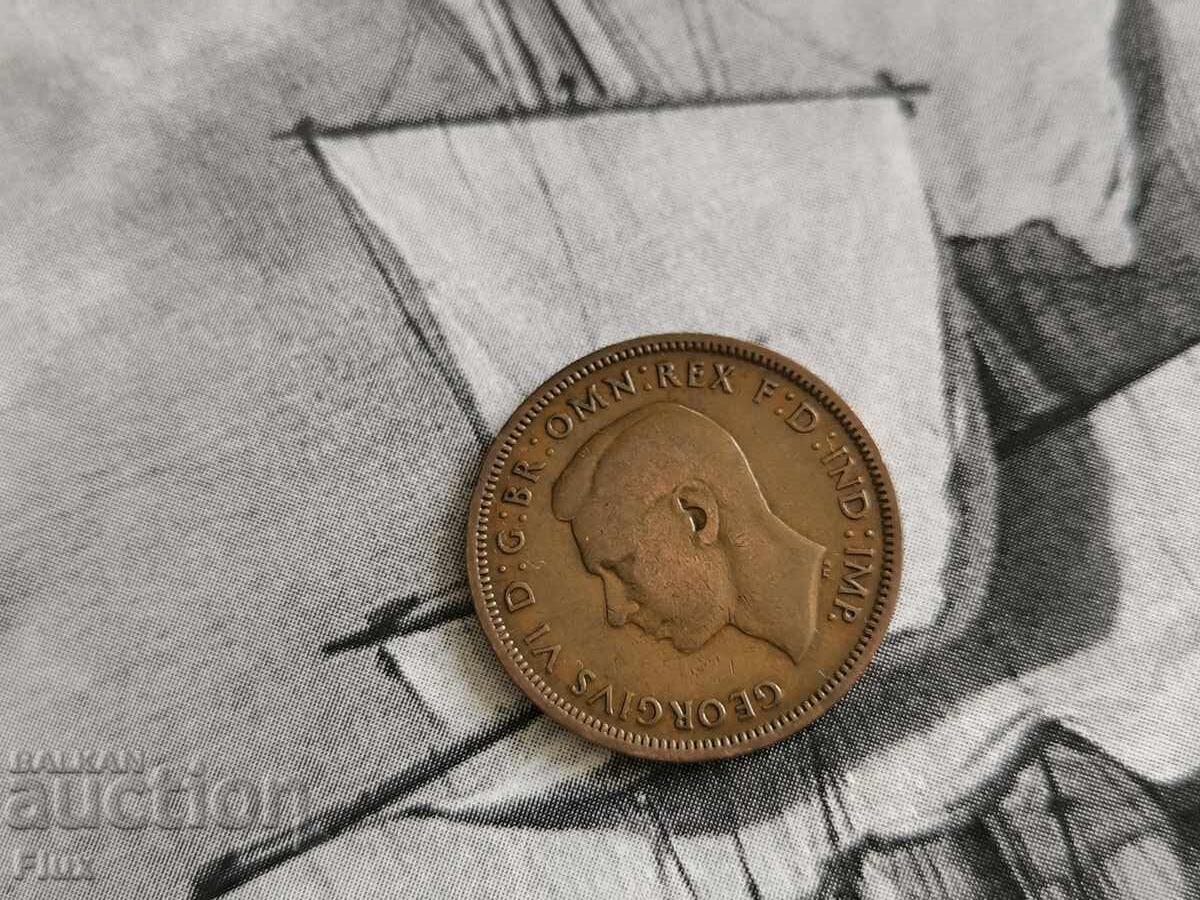 Νόμισμα - Μεγάλη Βρετανία - 1/2 (μισή) πένα | 1938 με τιμή € 2.50 | 4.89 BGN