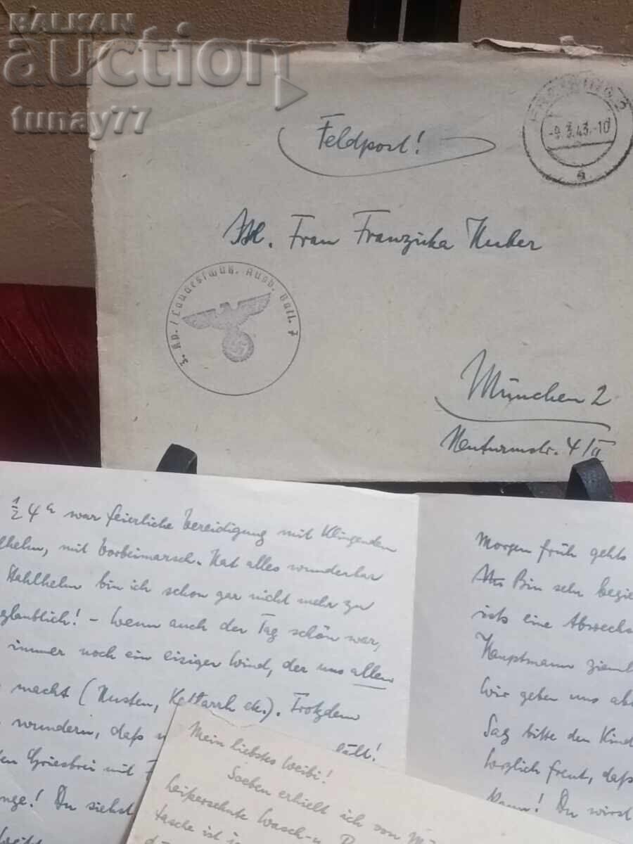 Auction  Germany LETTER Feldpost Swastika Third Reich