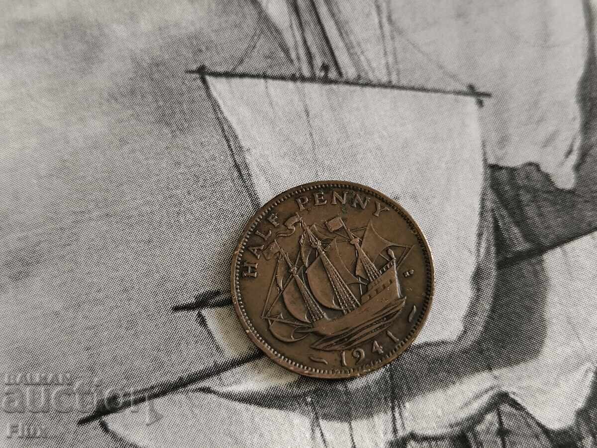Monedă - Marea Britanie - 1/2 (jumătate) penny | 1941