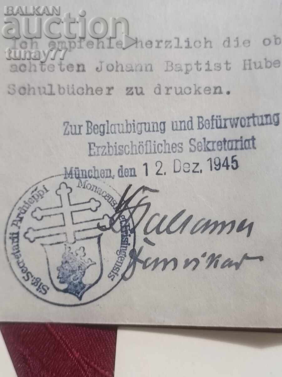 Licitație Documente vintage Al Treilea Reich ștampile semnături 1944