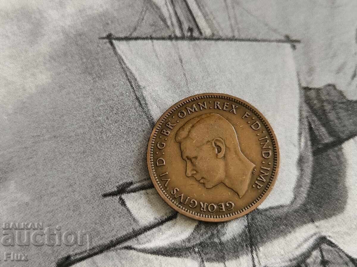 Monedă - Marea Britanie - 1/2 (jumătate) penny | 1939 cu preț € 2.50 | 4.89 BGN