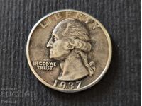25 cenți 1937 quarter sfert de dolar SUA argint