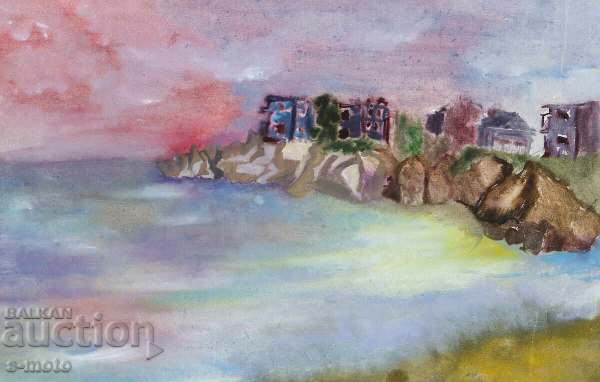 Auction  Watercolor painting seascape