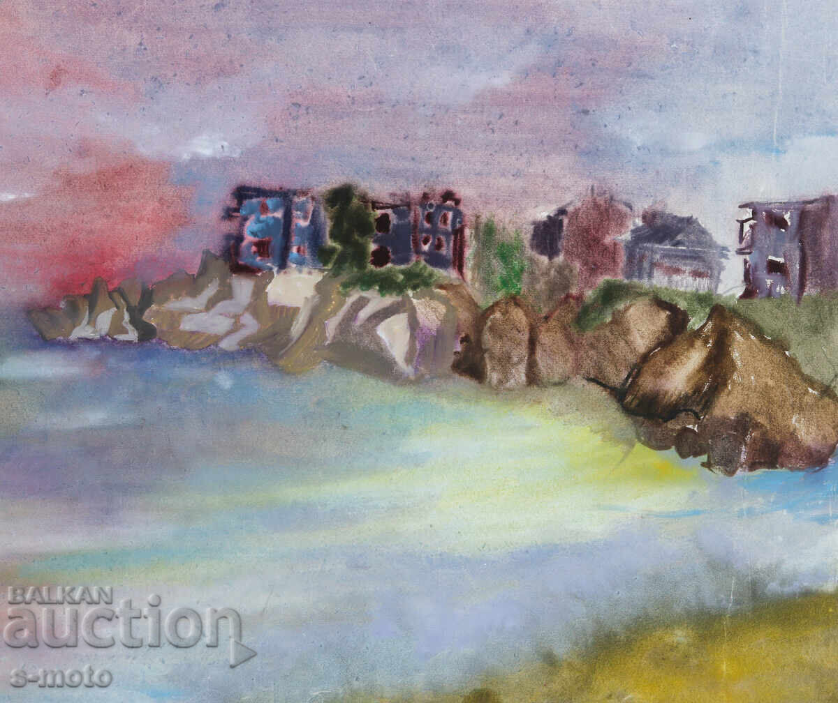 Watercolor painting seascape - 5