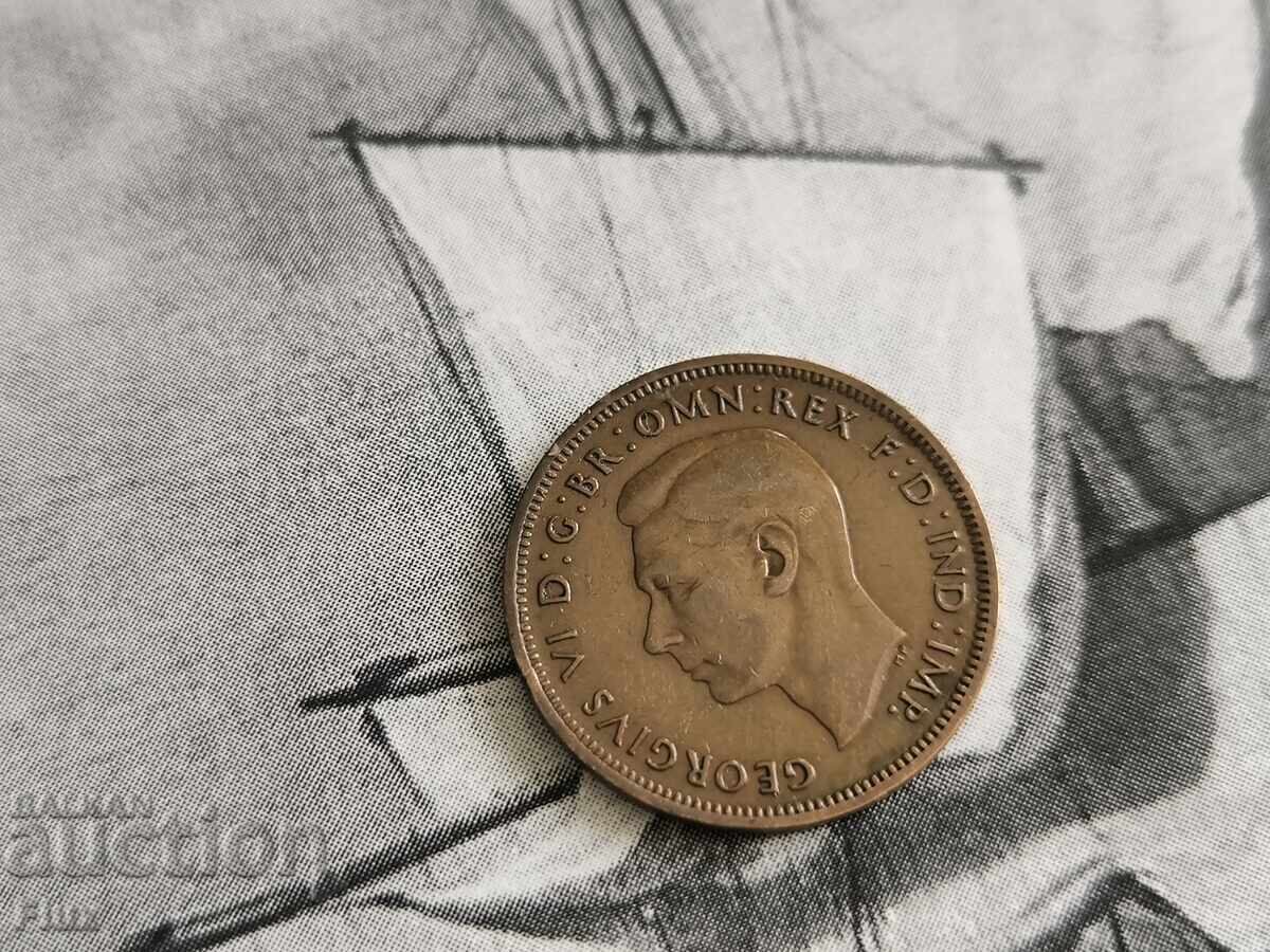 Νόμισμα - Μεγάλη Βρετανία - 1/2 (μισή) πένα | 1945 με τιμή € 2.40 | 4.69 BGN