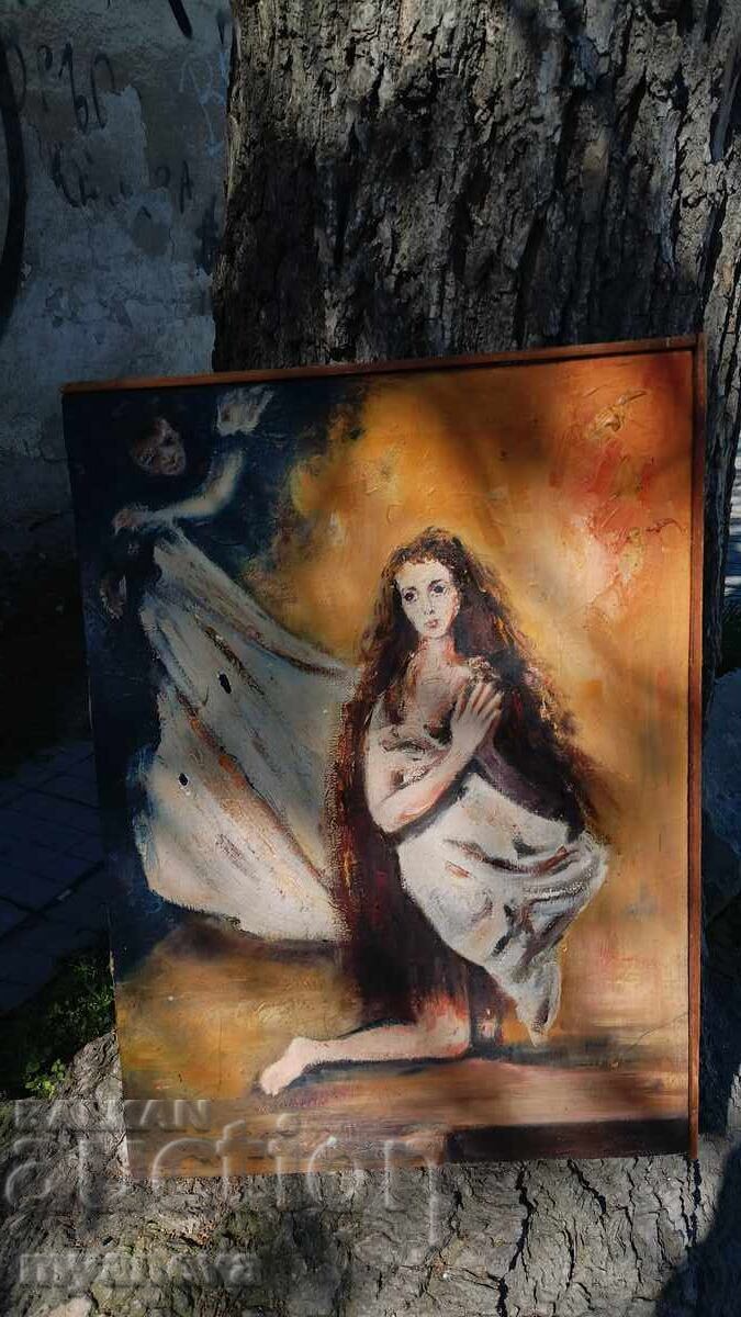 Παλαιός πίνακας με ελαιογραφία σε καμβά, "Όραμα" με τιμή € 40.00 | 78.23 BGN