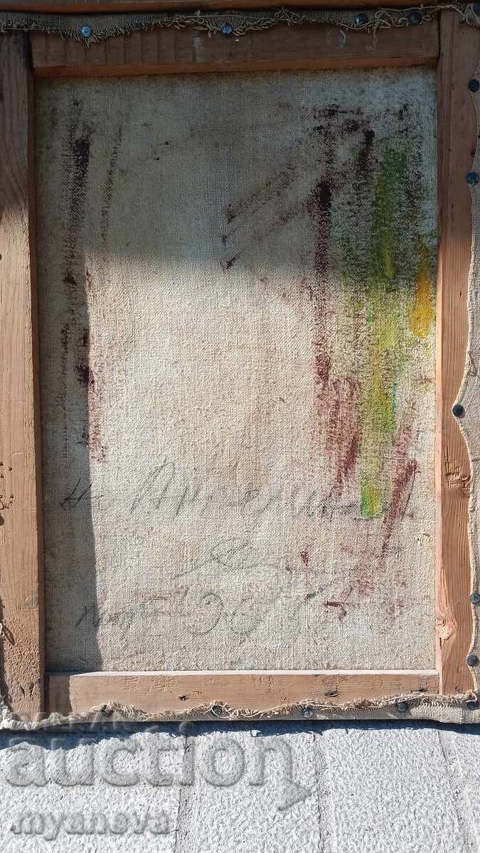 Παλαιός πίνακας με ελαιογραφία σε καμβά, "Όραμα" - 7