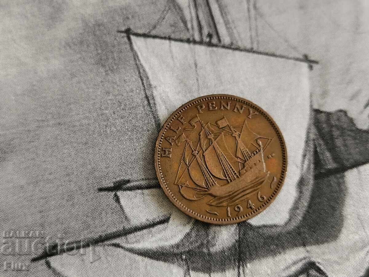 Monedă - Marea Britanie - 1/2 (jumătate) penny | 1946