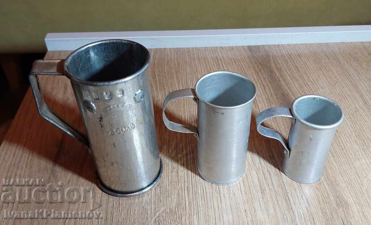 Ρετρό μεζούρες αλκοόλ για γνώστες, 3 τεμάχια με τιμή € 15.00 | 29.34 BGN