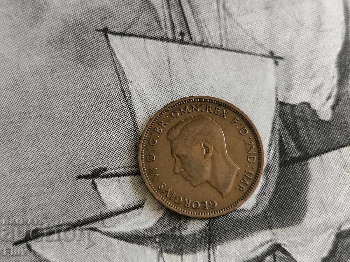Monedă - Marea Britanie - 1/2 (jumătate) penny | 1947 cu preț € 2.60 | 5.09 BGN