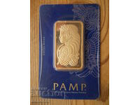 Frumos lingou PAMP Lady Fortuna cu miez placat cu aur de 24 de karate