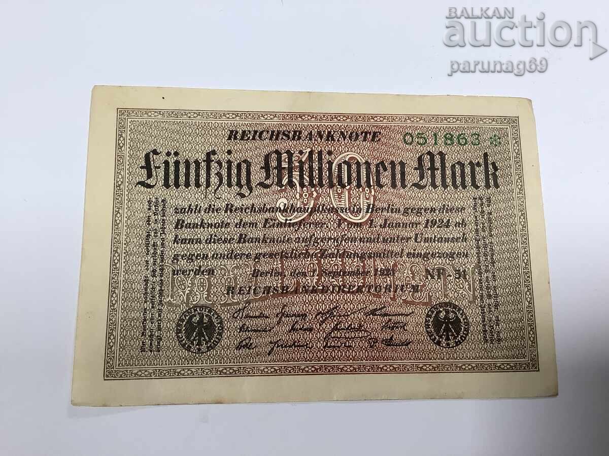 Germany 50 million marks 1923