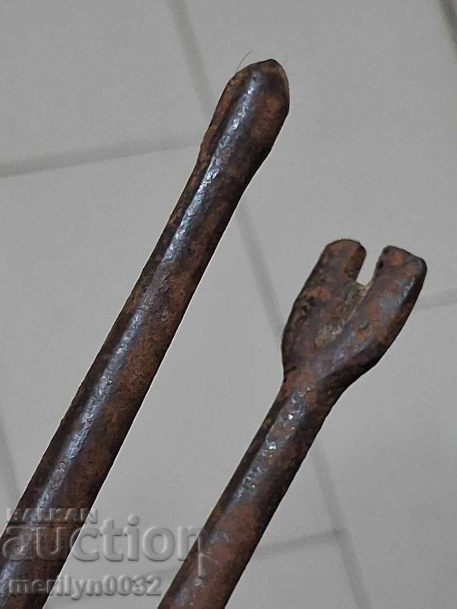 Old tongs, shingles, wrought iron, etc - 6