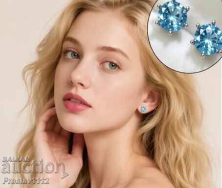 Доставка на Обици с Топаз 4мм