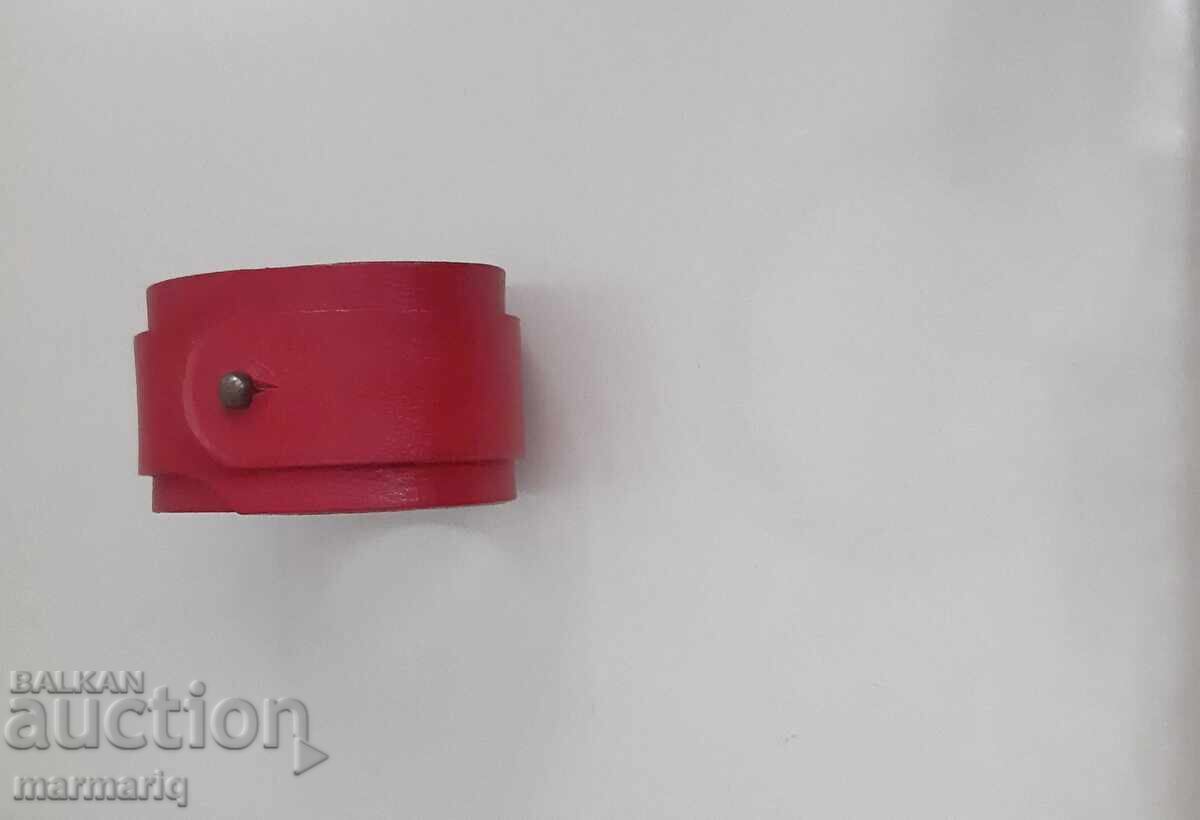 Red leather bracelet with price € 10.00 | 19.56 BGN
