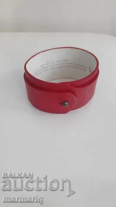 Red leather bracelet