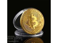 Монета Биткоин 24к