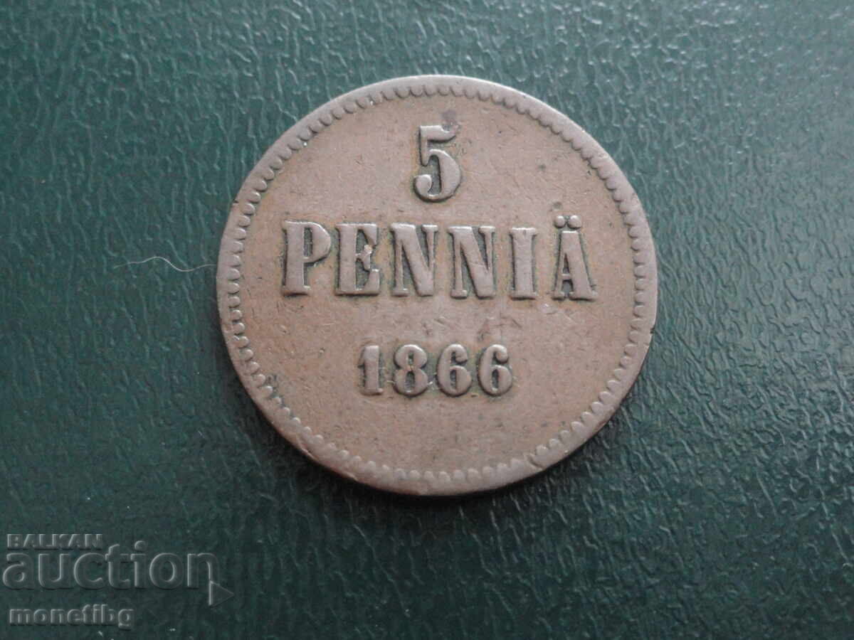 Auction  Russia (for Finland) 1866 - 5 pennia