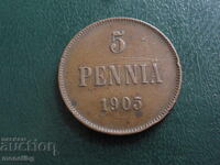 Русия (за Финландия) 1905г. - 5 пениа