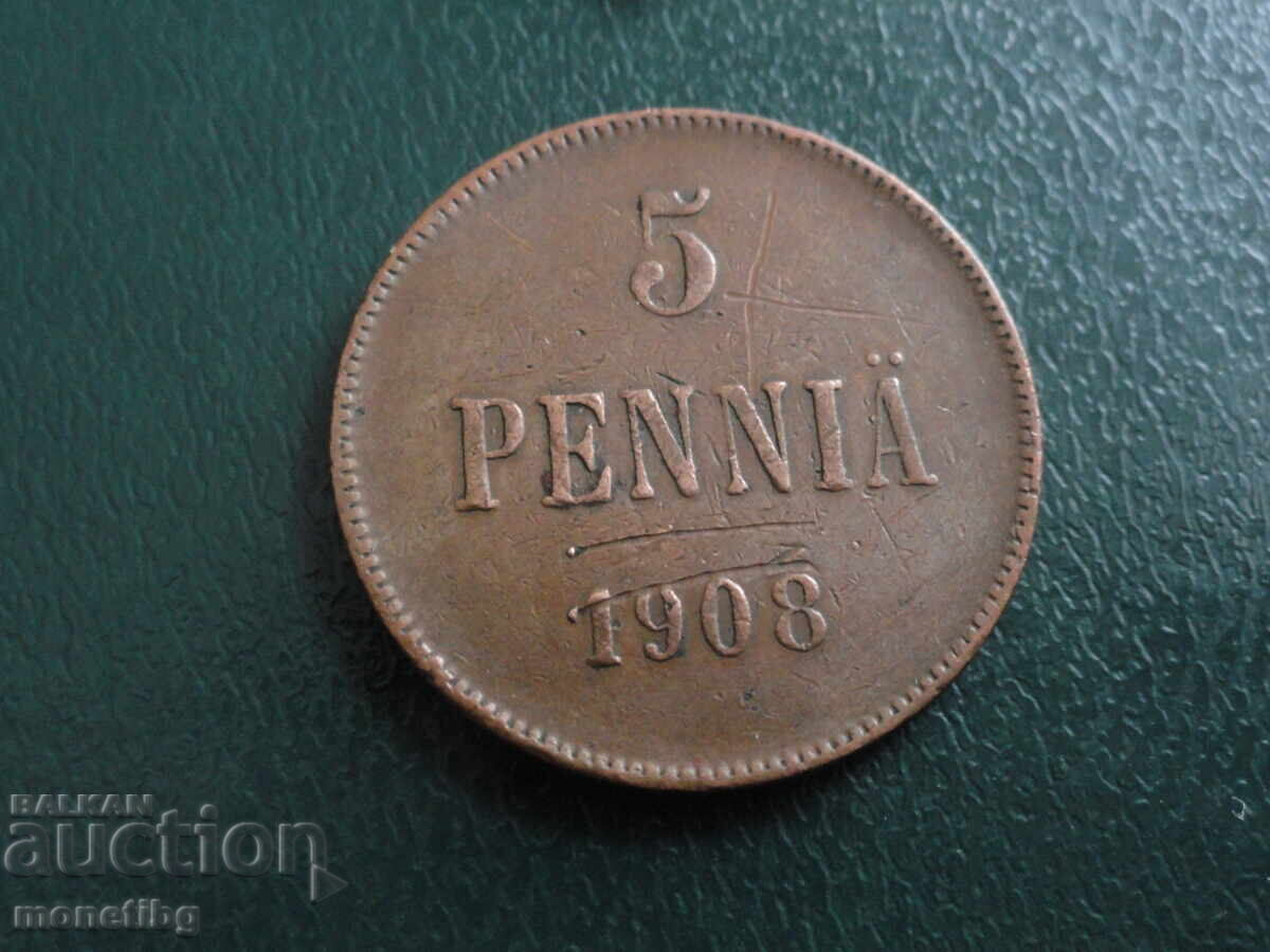 Licitație Rusia (pentru Finlanda) 1908 - 5 bănuți